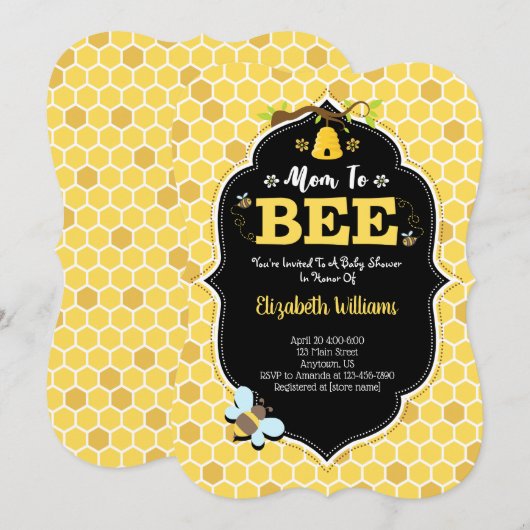 Mam om Baby shower te worden Kaart (Voorkant / Achterkant)