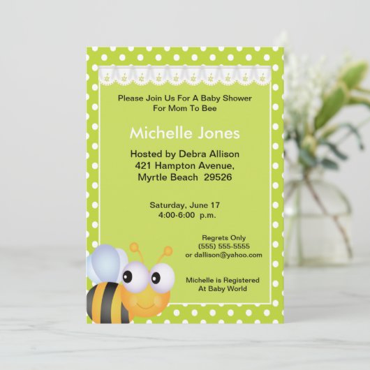 Mam om Baby shower uit te nodigen Kaart (Staand voorkant)