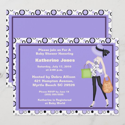 Mam om Baby shower uit te nodigen Kaart (Voorkant / Achterkant)