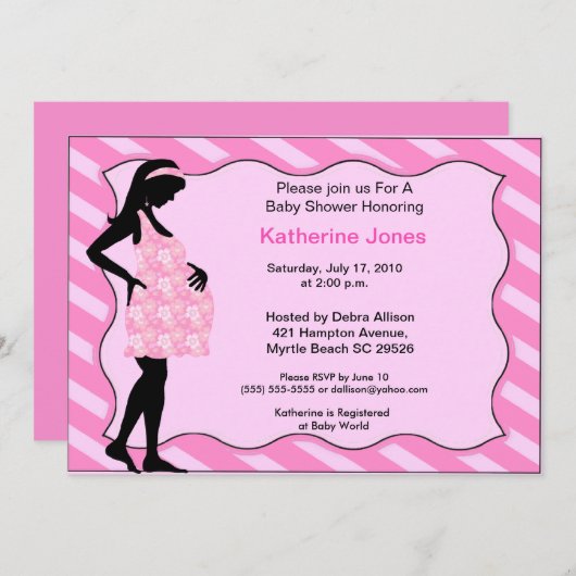 Mam om Baby shower-uitnodiging te zijn Kaart (Voorkant / Achterkant)