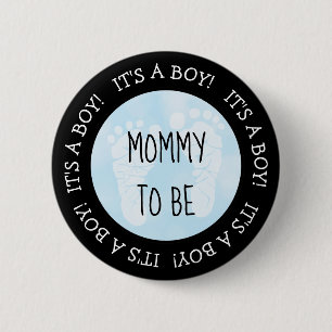 Mam om Blue Baby shower Button te zijn