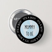 Mam om Blue Baby shower Button te zijn (Voorkant /achterkant)