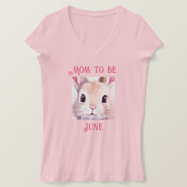 Mam om bunny waterverf roze t-shirt
