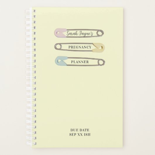 Mam om gele luiers Zwangerschapspanner te worden Planner (Voorkant)