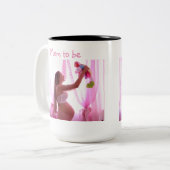 Mam om gepersonaliseerde fotografie te zijn, moede tweekleurige koffiemok (Voorkant links)