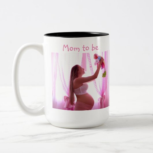 Mam om gepersonaliseerde fotografie te zijn, moede tweekleurige koffiemok (Links)