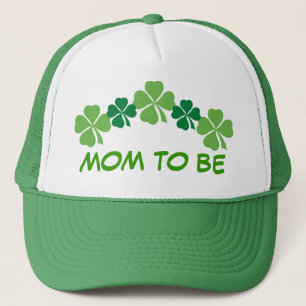 Mam om Iers St Patricks Vier Leaf Clover-Pet te wo Trucker Pet