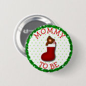 Mam om kerstcadeautje te zijn, Teddy Bear Button (Voorkant /achterkant)