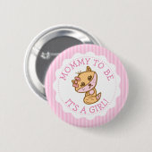 Mam om Little Fox Baby shower te zijn Ronde Button 5,7 Cm (Voorkant /achterkant)