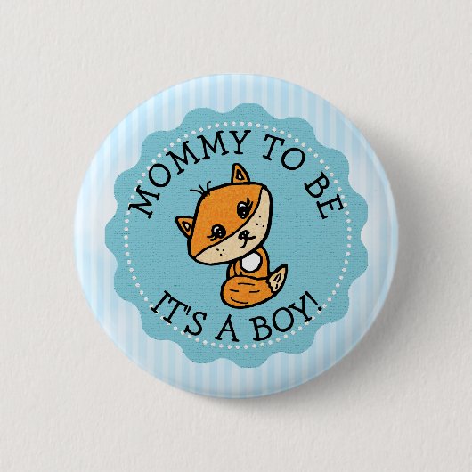 Mam om Little Fox Baby shower te zijn Ronde Button 5,7 Cm (Voorkant)
