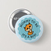 Mam om Little Fox Baby shower te zijn Ronde Button 5,7 Cm (Voorkant /achterkant)