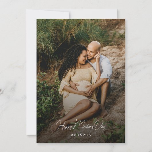 Mam om Moederdag-fotokaart te worden Kaart (Achterkant)