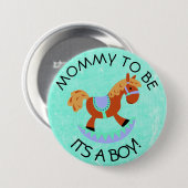 Mam om PaardenRocker Baby shower Button te zijn (Voorkant /achterkant)