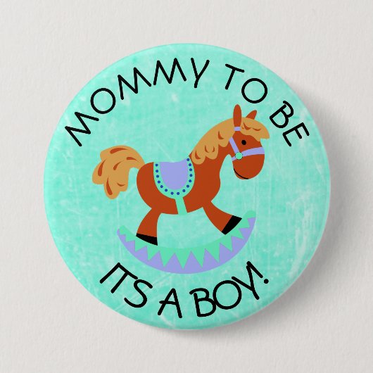 Mam om PaardenRocker Baby shower Button te zijn (Voorkant)
