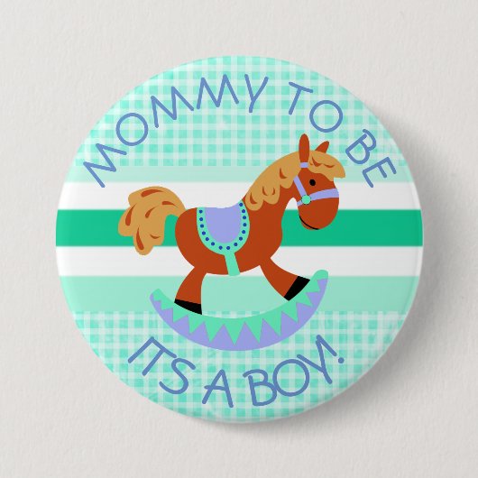 Mam om PaardenRocker Baby shower Button te zijn (Voorkant)