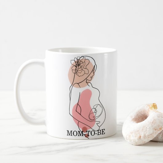 Mam om persoonlijke LineArt Boho-Mok te worden Koffiemok (Met donut)