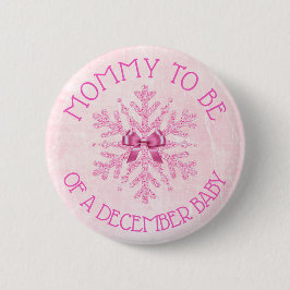 Mam om Pink Winter December Baby Button te worden
