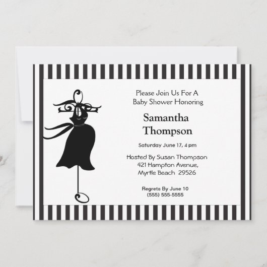 Mam om Silhouette Baby shower Invitation te zijn Kaart (Voorkant)