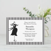 Mam om Silhouette Baby shower Invitation te zijn Kaart (Staand voorkant)