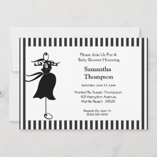 Mam om Silhouette Baby shower Invitation te zijn Kaart