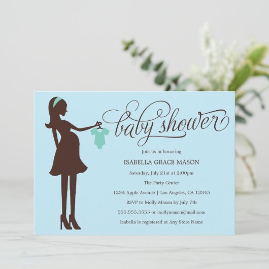 Mam om te worden | Baby Blue Kaart (Staand voorkant)