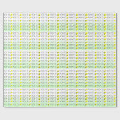 Mam om te worden, Cute Bumblebee Green/Yellow Cadeaupapier (Vlak)