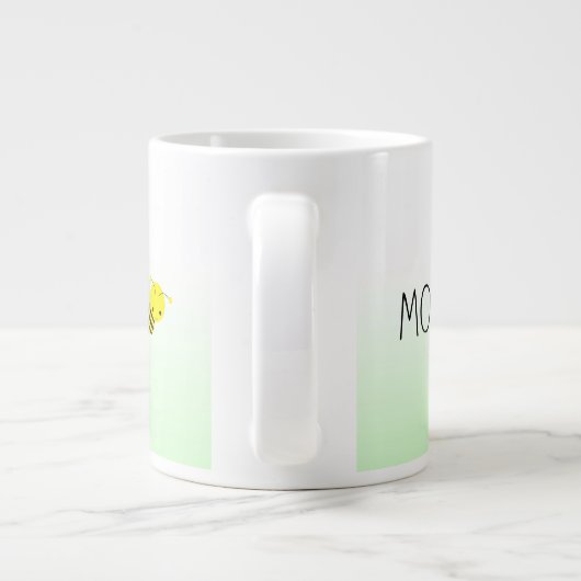 Mam om te worden, Cute Bumblebee Green/Yellow Grote Koffiekop (Achterkant)