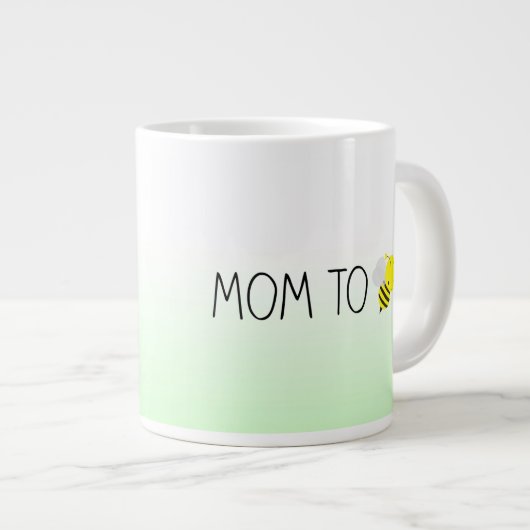 Mam om te worden, Cute Bumblebee Green/Yellow Grote Koffiekop (Voorkant rechts)