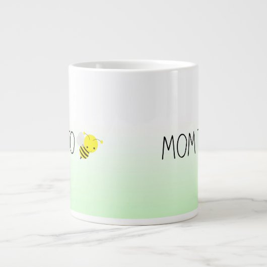 Mam om te worden, Cute Bumblebee Green/Yellow Grote Koffiekop (Voorkant)