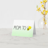 Mam om te worden, Cute Bumblebee Green/Yellow Kaart (Gele Bloem)