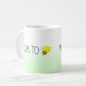 Mam om te worden, Cute Bumblebee Green/Yellow Koffiemok (Voorkant links)