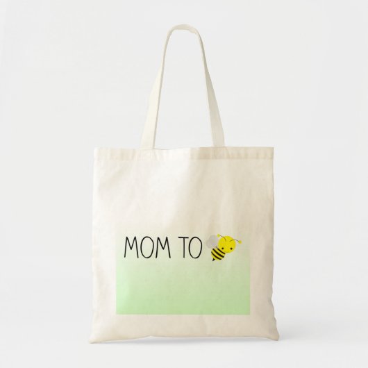 Mam om te worden, Cute Bumblebee Green/Yellow Tote Bag (Voorkant)