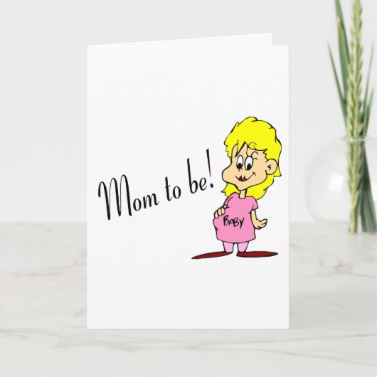 Mam om te worden (zwangere vrouw) aankondiging (Voorkant)