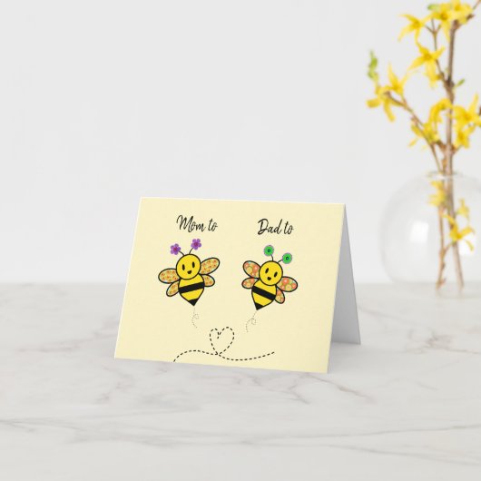 Mam om vader te worden Gefeliciteerd blij nieuws Kaart (Gele Bloem)