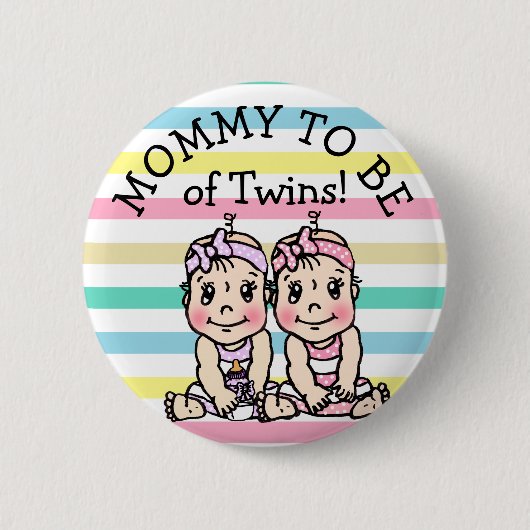Mam om van Twins te zijn, Baby shower Button (Voorkant)