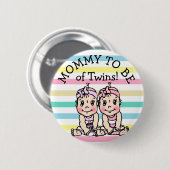 Mam om van Twins te zijn, Baby shower Button (Voorkant /achterkant)