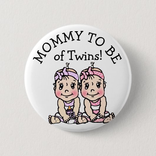 Mam om van Twins te zijn, Baby shower Button (Voorkant)