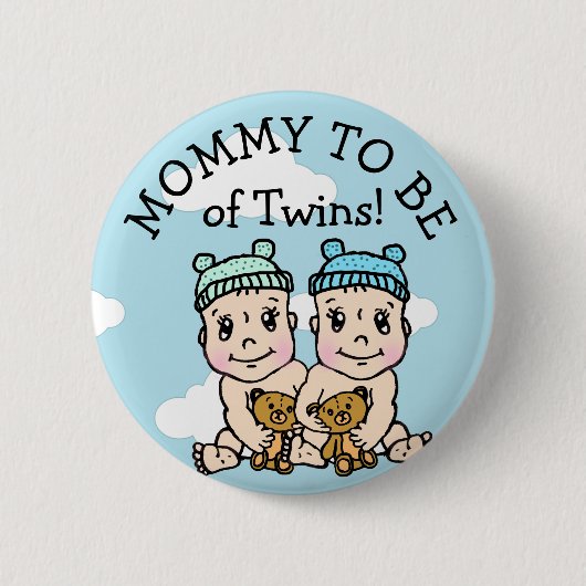 Mam om van Twins te zijn, Baby shower Button (Voorkant)