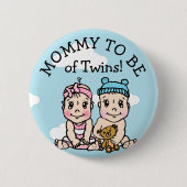 Mam om van Twins te zijn, Baby shower Button (Voorkant)