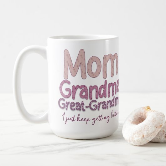 Mam-oma-achter-oma Koffiemok (Met donut)