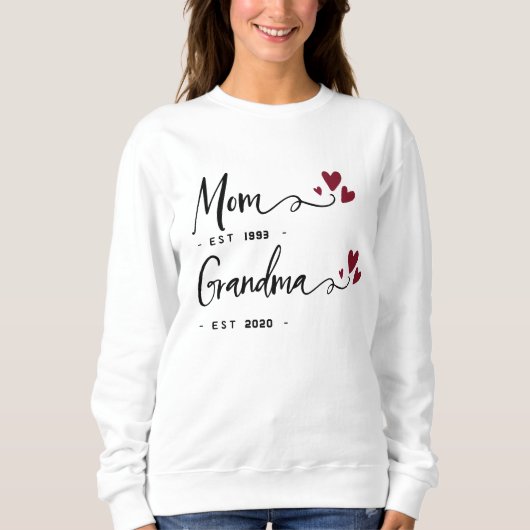 Mam Oma EST. Cadeau voor mama gepersonaliseerd Trui (Voorkant)