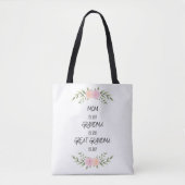 Mam, Oma, Grote Oma Custom Family Dates Tote Bag (Voorkant)