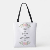 Mam, Oma, Grote Oma Custom Family Dates Tote Bag (Achterkant)