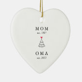 mam | Oma Jaar Oost | Kerstakeramische versiering Keramisch Ornament (Rechts)