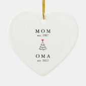 mam | Oma Jaar Oost | Kerstakeramische versiering Keramisch Ornament (Voorkant)