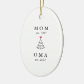mam | Oma Jaar Oost | Kerstmis Keramisch Ornament (Links)