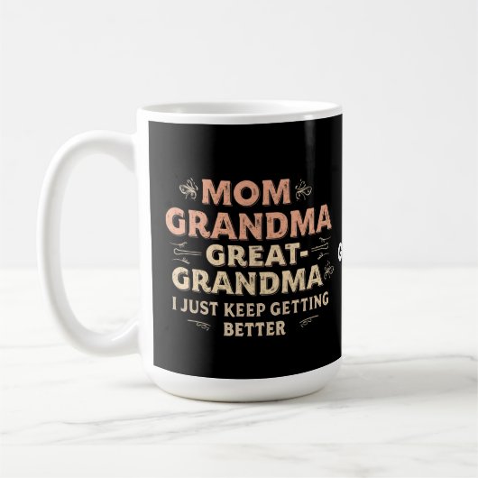 Mam, oma, oma, ik word steeds beter koffiemok (Links)