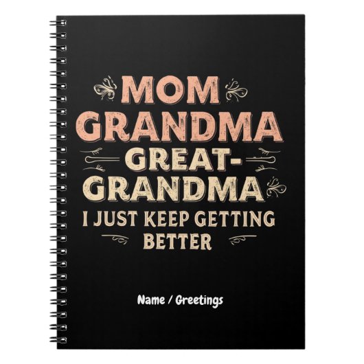 Mam, oma, oma, ik word steeds beter notitieboek (Voorkant)