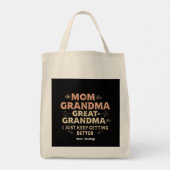 Mam, oma, oma, ik word steeds beter tote bag (Achterkant)