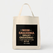 Mam, oma, oma, ik word steeds beter tote bag (Voorkant)